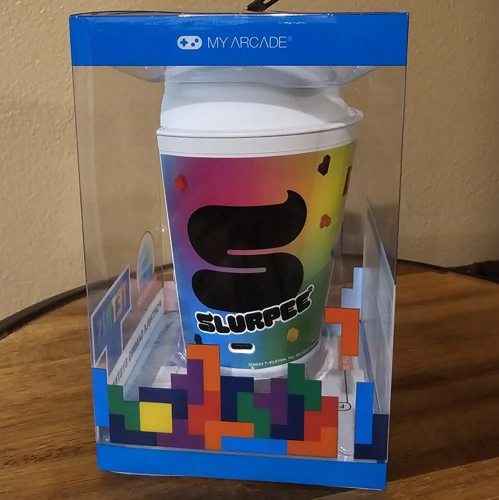 Tetris Slurpee NIB Portable Gaming System - White